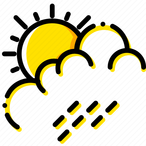 Forecast, rain, summer, weather, yellow icon - Download on Iconfinder
