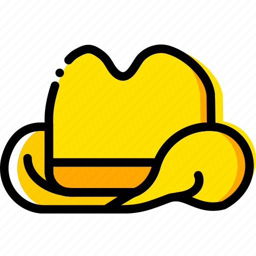 Cowboy, hat, retro, west, wild, yellow icon - Download on Iconfinder