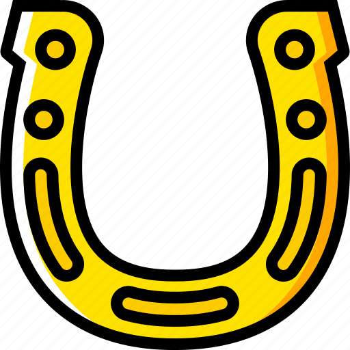 Horseshoe, retro, west, wild, yellow icon - Download on Iconfinder
