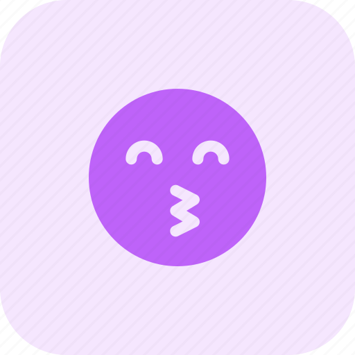 Kissing, smiling, eyes, emoticons, smiley, people, tritone icon - Download on Iconfinder