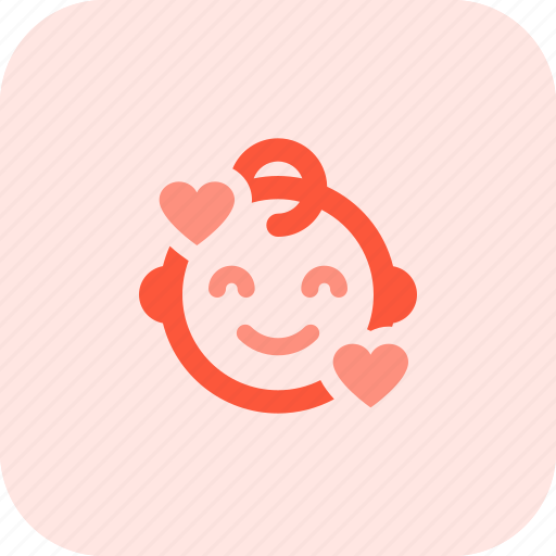 Smiling, hearts, baby, emoticons, smiley, people icon - Download on Iconfinder