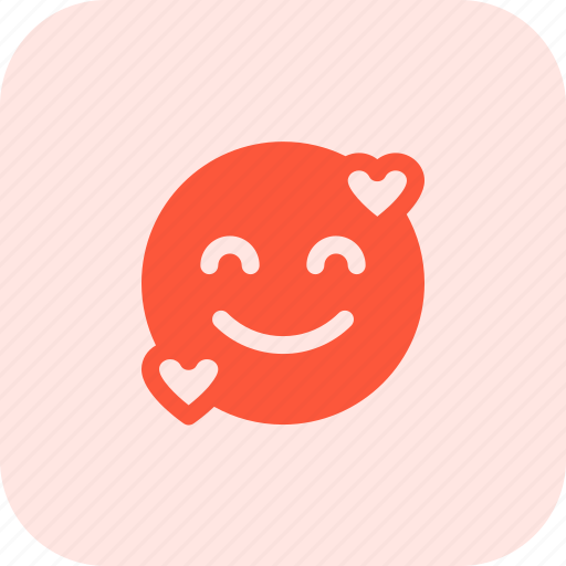 Smiling, with, hearts, emoticons, smiley, people icon - Download on Iconfinder