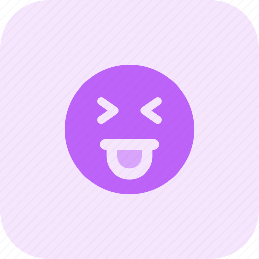 Squinting, eyes, tongue, emoticons, smiley, people icon - Download on Iconfinder