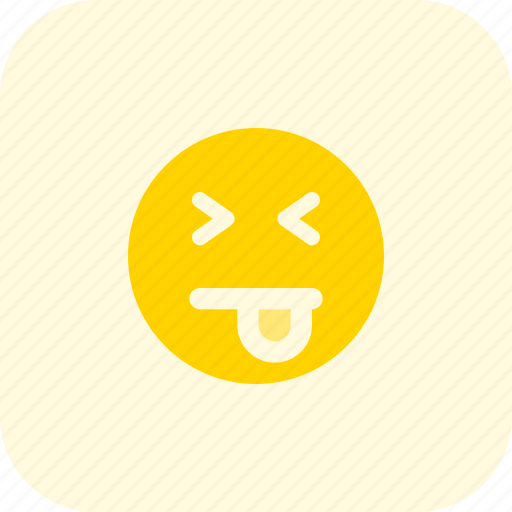 Squinting, tongue, emoticons, smiley, people icon - Download on Iconfinder