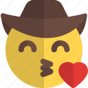 blowing, a, kiss, cowboy, emoticons, smiley, and, people