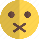closed, mouth, emoticons, smiley, and, people
