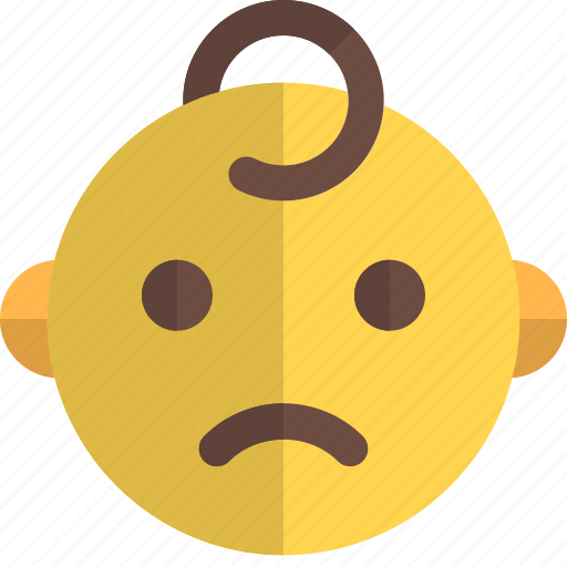 Frowning, baby, emoticons, smiley, and, people icon - Download on Iconfinder
