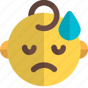 sad, sweat, baby, emoticons, smiley, and, people