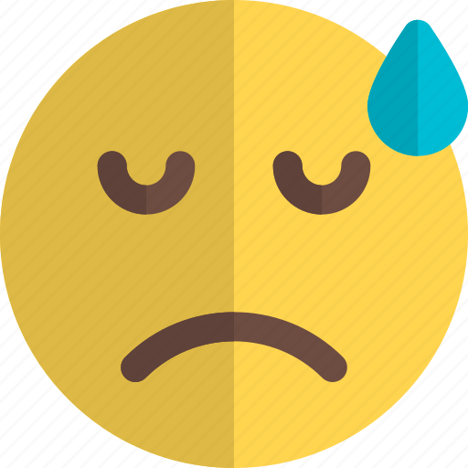 Sad, with, sweat, emoticons, smiley, and, people icon - Download on Iconfinder
