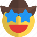 star, struck, cowboy, emoticons, smiley, and, people