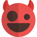 zany, devil, emoticons, smiley, and, people