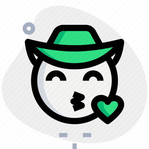 Blowing, kiss, cowboy, love, smiley icon - Download on Iconfinder