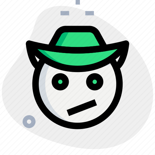 Confused, cowboy, emoticons, smiley icon - Download on Iconfinder