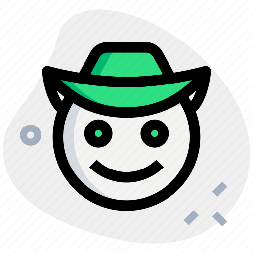 Cowboy, emoticons, smiley, emotion icon - Download on Iconfinder