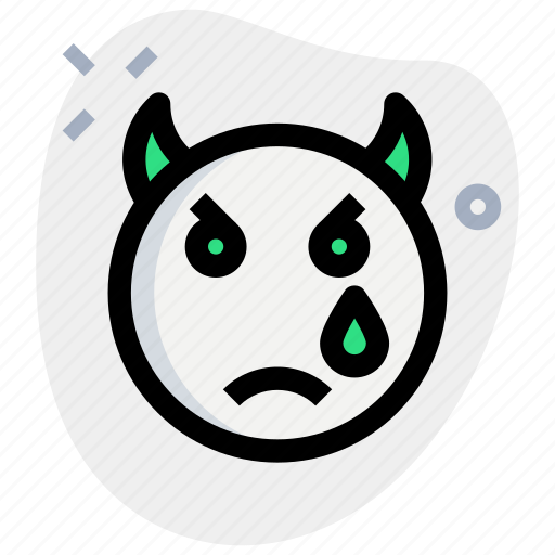 Cry, devil, emoticons, smiley, emotion icon - Download on Iconfinder