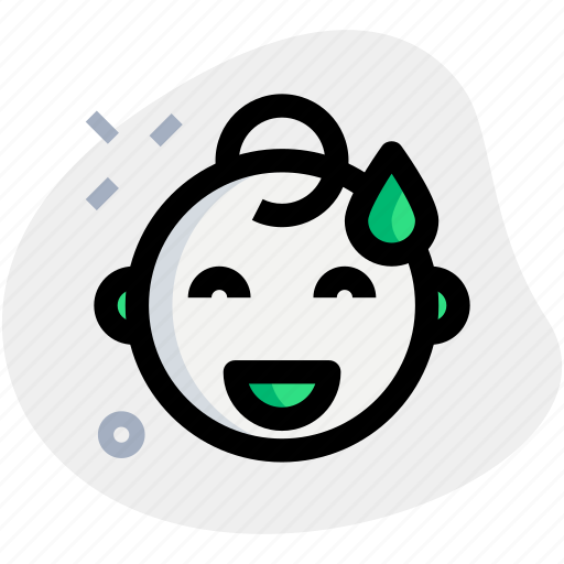 Grinning, sweat, baby, emoticons, child icon - Download on Iconfinder