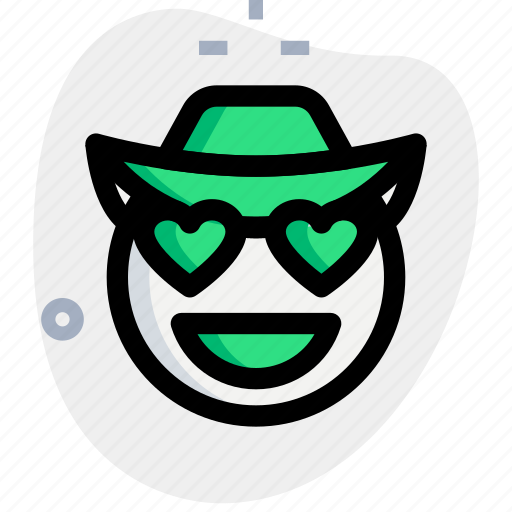Heart, eyes, cowboy, emoticons, love icon - Download on Iconfinder
