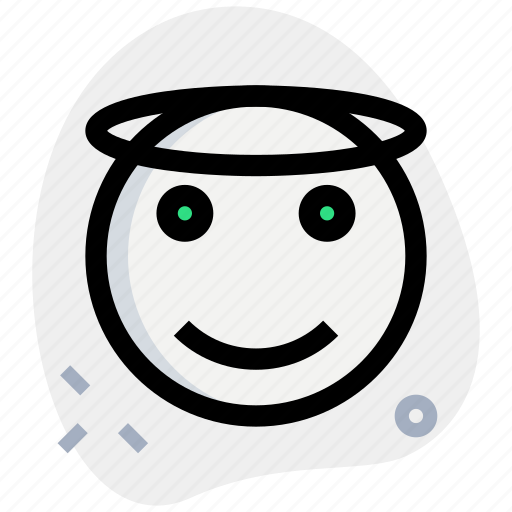 Smiling, with, halo, emoticons, face smiley icon - Download on Iconfinder