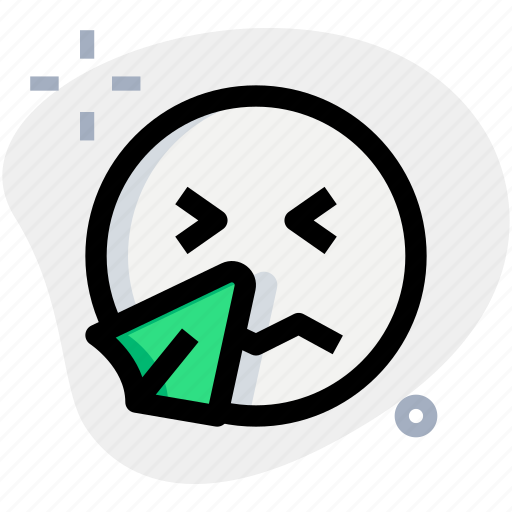 Sneezing, emoticons, smiley, emotion icon - Download on Iconfinder
