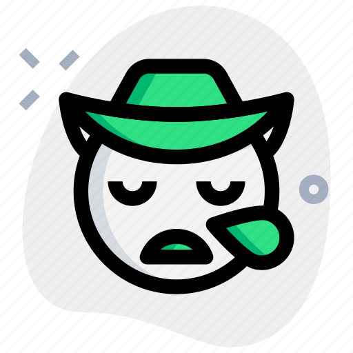 Snoring, cowboy, emoticons, smiley, emoticon icon - Download on Iconfinder