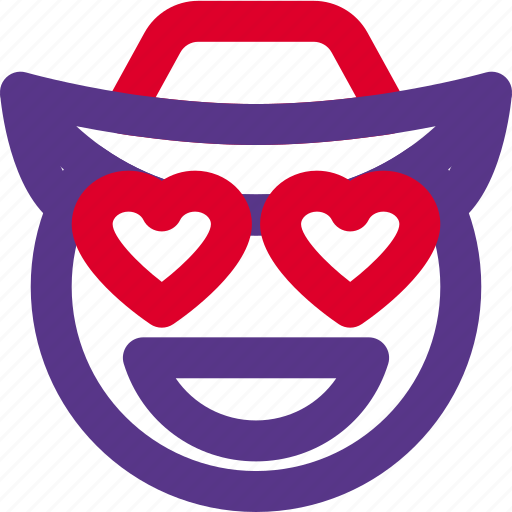 Heart, eyes, cowboy, emoticons, smiley, and, people icon - Download on Iconfinder