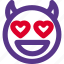 heart, eyes, devil, emoticons, smiley, and, people 
