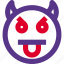 tongue, devil, emoticons, smiley, and, people 