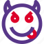 tongue, face, devil, emoticons, smiley, people 