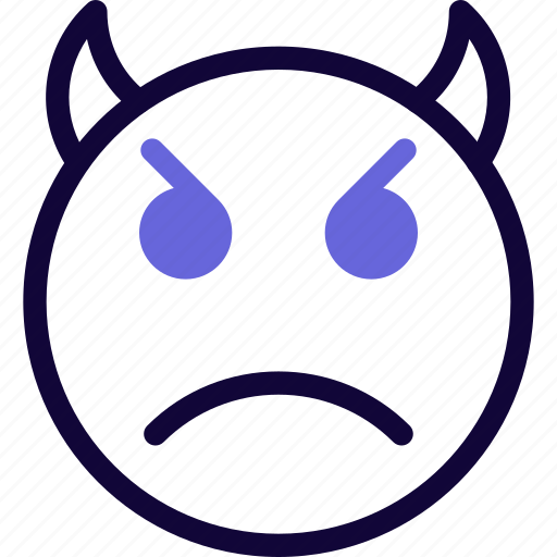 Angry, devil, smiley, emoticon icon - Download on Iconfinder