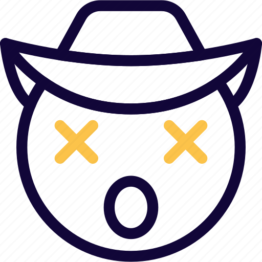 Dizzy, cowboy, smiley, emoticon icon - Download on Iconfinder