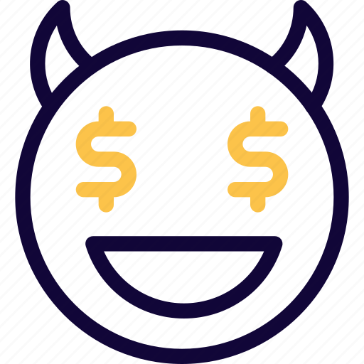 Dollar, eyes, devil, smiley icon - Download on Iconfinder
