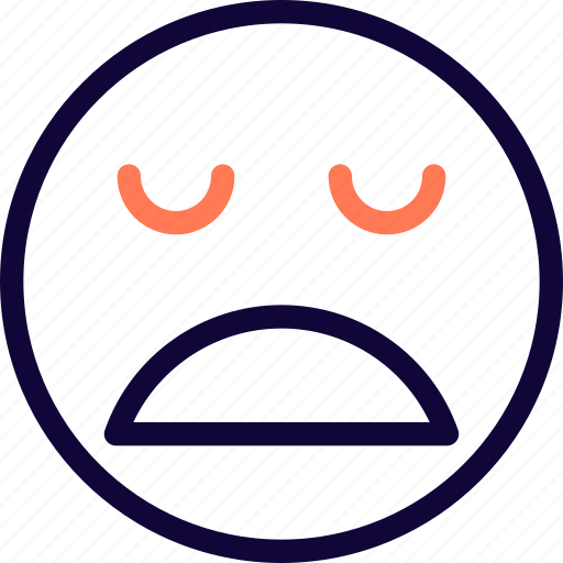 Frowning, open, mouth, smiley icon - Download on Iconfinder