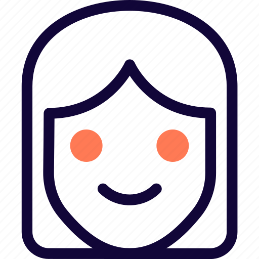 Girl, smiley, emoticon, emoji icon - Download on Iconfinder