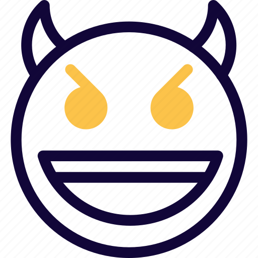 Grinning, devil, smiley, expression icon - Download on Iconfinder