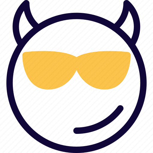 Sunglasses, devil, smiley, emoticon icon - Download on Iconfinder
