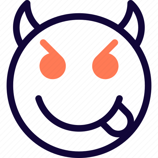Tongue, devil, smiley, expression, emotion, emoticon icon - Download on Iconfinder