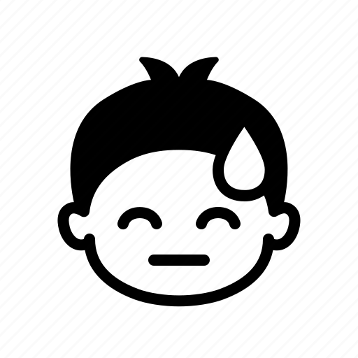 Emoticon, face, smiley, sweat icon - Download on Iconfinder