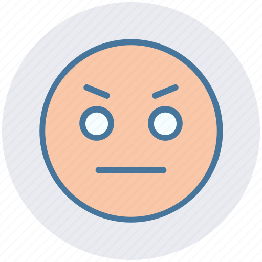 Angry, angry smiley, emoticons, expression, face smiley, nodding, stare emoticon icon - Download on Iconfinder