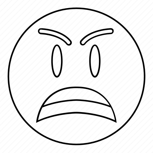 Angry, emoji, emoticon, face, sad icon - Download on Iconfinder