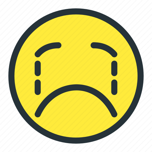 Cry, emoji, emoticons, face, sad, smiley, unhappy icon - Download on Iconfinder