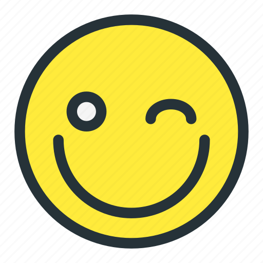 Emoji, emoticons, grumppy, happy, smiley, wink, winking icon - Download on Iconfinder