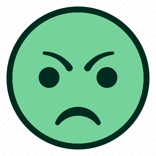 Angry, emoji, emoticon, green, mad, not happy, smiley icon - Download on Iconfinder