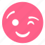 emoji, emoticon, flirty, pink, sexy, smiley, winking 