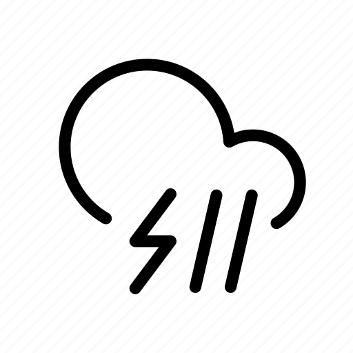 Cloud, forecast, lightning, rain, storm, weather icon - Download on Iconfinder