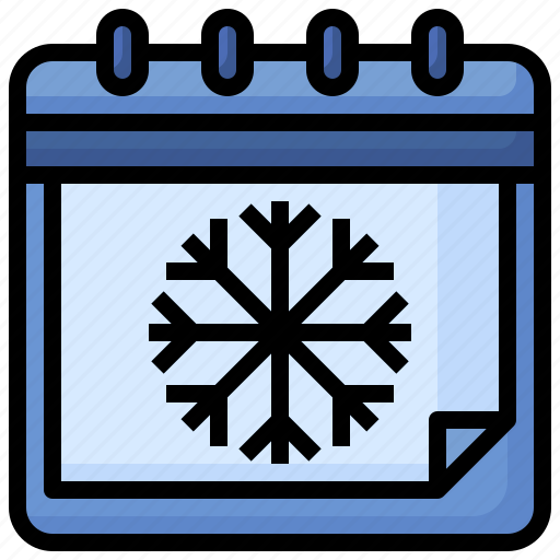 Calendar, time, date, event, snowflake, schedule, winter icon - Download on Iconfinder