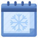calendar, time, date, event, snowflake, schedule, winter