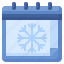 calendar, time, date, event, snowflake, schedule, winter 