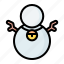 snowman, avatar, winter, character, snow 