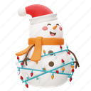 christmas, snowman, christmas lights, winter, snow, xmas, celebration, santa, happy 
