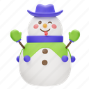 snowman, cowboy, hat, christmas, winter, snow, xmas, celebration, happy 